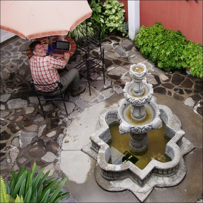 Relaxing at Casa Rustica.